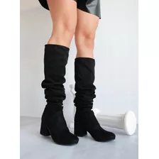 Botas Gamuza Mujer Elastizadas Plataforma Araquina Agustina