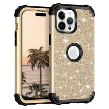 Funda Para iPhone 14 Pro Shiny Dorado Hybrid-02