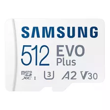 Memoria Micro Sd 512gb Samsung Evo Plus U3 4k 130mb/s
