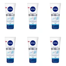 Kit C/06 Nivea Hand 3em1 Creme P/ Mãos 75g