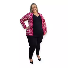 Casaco Cardigan Tricô Plus Size