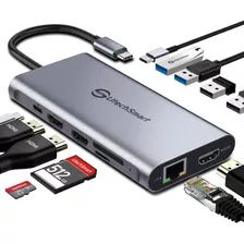 Concentrador Hub Usb-c De 13 Puertos | Hdmi / Ethernet / Sd