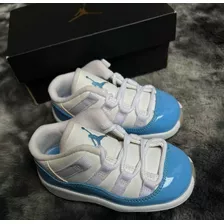 Tenis Air Jordan Retro 11 Low Blue Bebe 12 Cm En Caja Origin