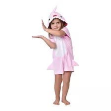 Pijama Fantasia Infantil Baby Shark Rosa