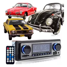 Rádio Retrô Carro Antigo Usb Bluetooth Pendrive Fusca Kombi