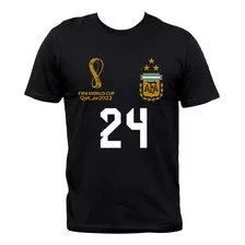 Remera Negra Enzo Fernández Camiseta Selección Argentina