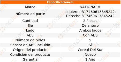 2- Mazas Delanteras Con Abs Ramcharger 2000/2001 National Foto 4