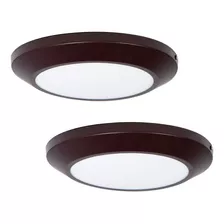 Lámpara De Techo Led Chocolate 18w 6500k 2 Piezas