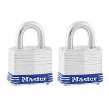 Candado Seguridad Master Lock Traba Acero Laminado Pack X2 