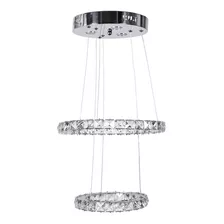 Lampara Colgante Aros De Cristal 