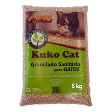 Areia Para Gatos Granulado Higiênico De Madeira 5kg