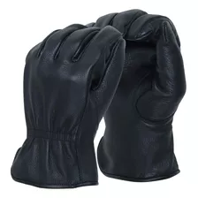 Guantes De Cuero De Ciervo Negro De Grano Completo Para Sin