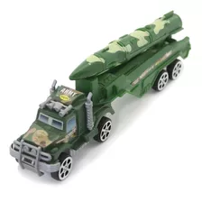 Carreta A Fricção Militar Camuflado Verde Míssil Exercito