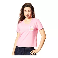 Blusa Feminina Manga Curta Em Meia Malha Lecimar Oferta