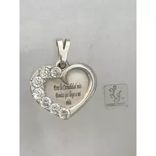 Dije Corazón Aniversario Boda Esposa En Relieve En Plata 950