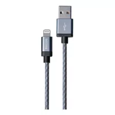 Cable iPhone 1.2mts Trenzado Gris Philips Dlc2508n