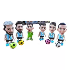 Muñecos Selección Argentina Figuras Colección X6 Messi Y Mas