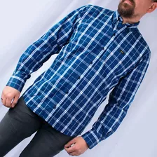 Camisa Hombre Cuadros Lec Lee Azul