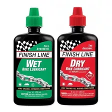 Kit Lubricante Finish Line Dry Seco Y Wet Húmedo Bicicleta