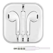 Fone De Ouvido Estéreo Com Microfone Volume Earphone In-ear Cor Branco