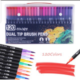Marcadores Brush Pens Water Color X 120 Doble Punta