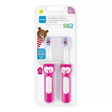 Kit De Cuidado Para Bebês Mam Baby Brush Rosa - X 2