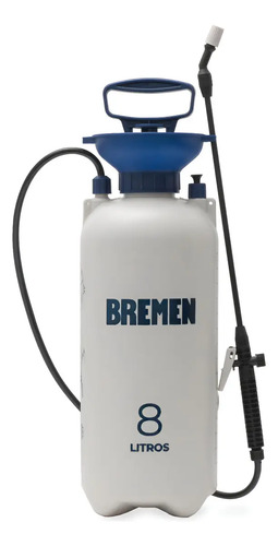 Pulverizador Fumigador Manual Bremen 8lt Pico Ajustable 8328 Color Blanco