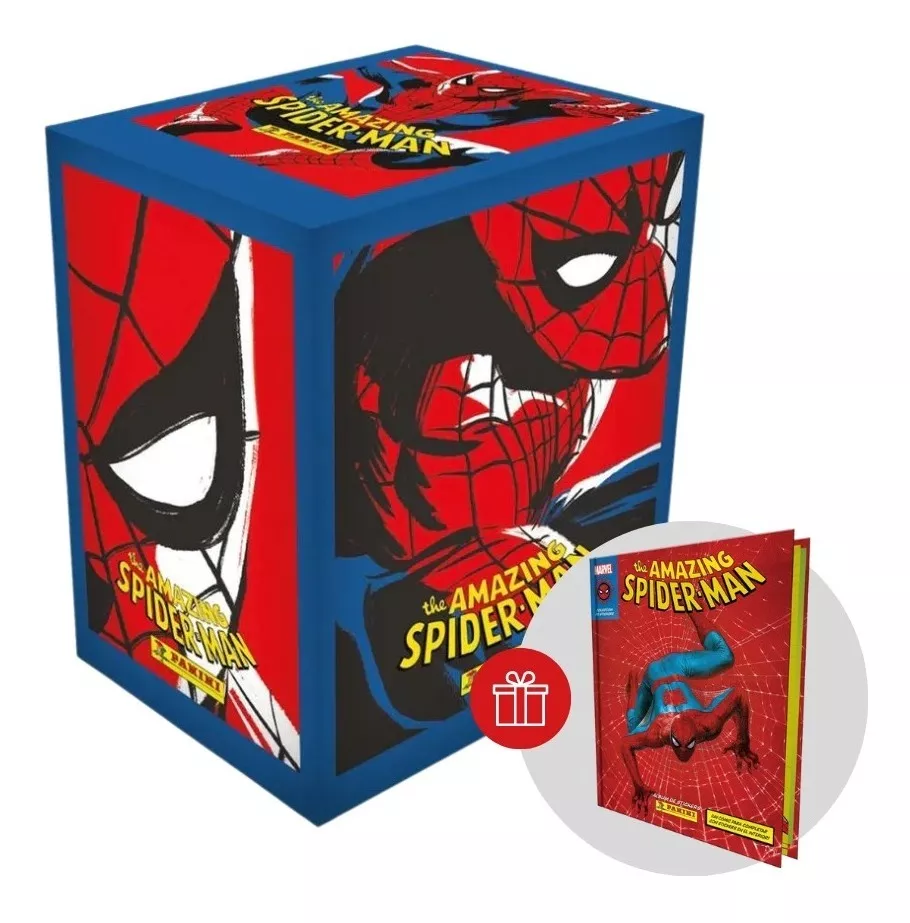 Caja Con 50 Sobres Estampas Spiderman 60 Aniversario Panini