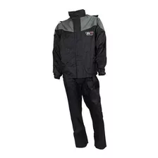 Impermeable R7 Racing Premium Para Motociclista- Negro/gris