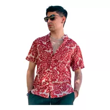 Camisa Hombre Estampada | Fieryroses | Cuello Neru Mao 