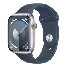 Apple Watch Series 9 Prata - 45mm Gps - Pulseira Sport Azul