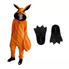 Raposa Nove 9 Caudas Pijama Pantufa Kigurumi Fantasia Anime