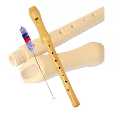Flauta Soprano Larga 8 Agujeros Flauta Alemana Madera