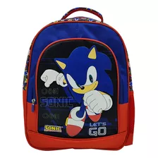 Mochila Sonic Lets Go Logo Infantil ; Tienda Que Regalo