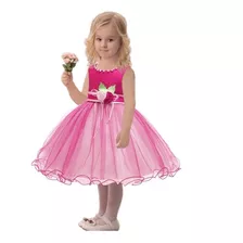 Vestido Infantil Daminha Princesa Azul Flores 3d Cinderela