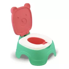 Pélela Infantil 3 En 1 Reductor Inodoro Diseño Osito Color Verde Claro Animales