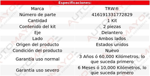 Jgo Bujes Barra Tensora Trw Nissan Pathfinder 87-95 Foto 2