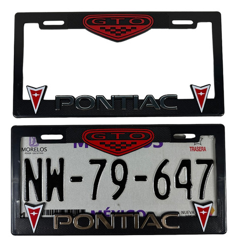 Par De Portaplacas Plastico Generico Pontiac Gto Universal Foto 2