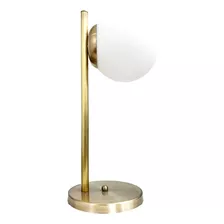 Lampara Mesa Bronce 1 Luz Opal Apto Led