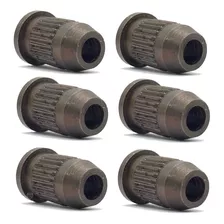 6 Ferrule Bucha Passa Corda Guitarra Ponte Preto Nova Mod2