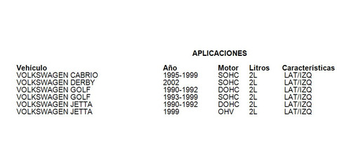 Soporte Caja Motor Lat/izq Volkswagen Passat 1995 2.0l Oep Foto 5