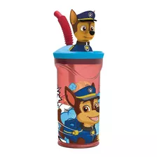 Vaso Infantil Paw Patrol Estatuilla 3d Figura Pajita Orig