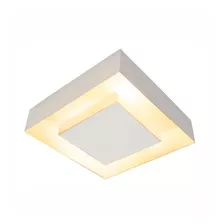 Plafon Luz Indireta Branco Embutir Quadrado 65 X 65cm Lumavi