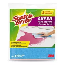 Scotch Brite 3m Super Paño Esponja 3 Piezas Super Absorbente