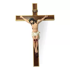 Crucifixo De Porta Em Madeira Altamente Detalhado 48cm Cor Colorido