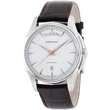 Hamilton Jazzmaster Esfera Blanca Ss Cuero Automatico Reloj 