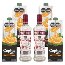 Combo Previa Con Amigos 2 Smirnoff + 4 Cepitas Naranja