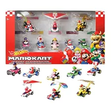 Diecast Hotwheels Mario Kart Cars 8 Pack [juego De Colección