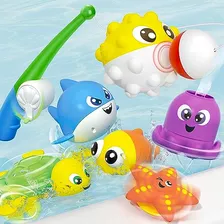 Conjunto De Juguetes De Baño Bebés - Juguete De Pesca...