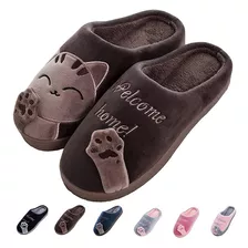 Lindas Y Gato Cómodas Pantuflas